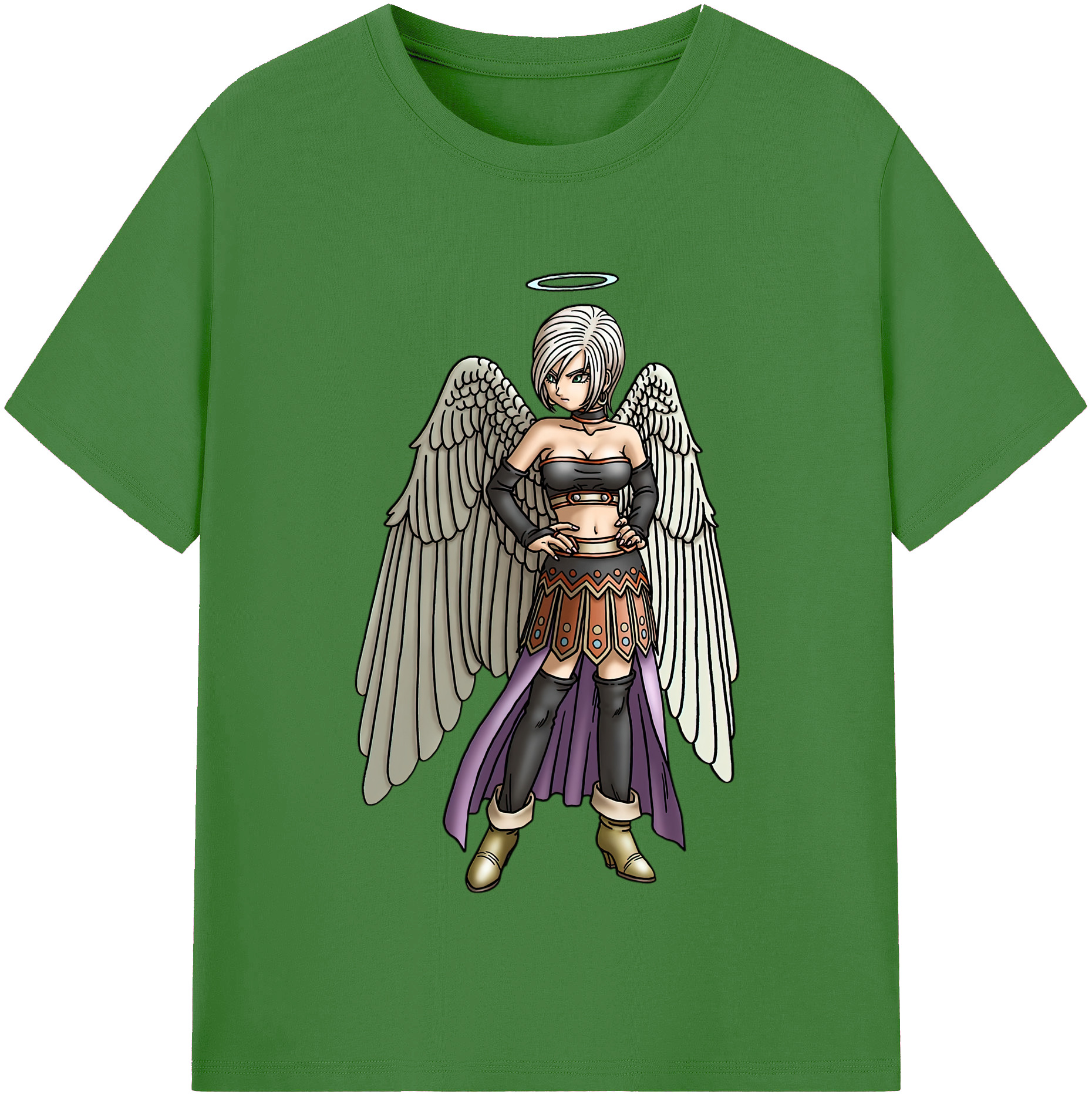 （画像用） ドラゴンクエスト Doragon Kuesuto Dragon Quest レディースカジュアルプリントTシャツ（綿100％）
